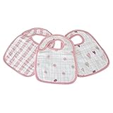 エイデンアンドアネイ ADEN+ANAIS スタイ 3枚セット スナップ付 モスリンコットン ビブ ハートブレーカー（7111） NIBBLE SNAP BIBS heart breaker よだれか