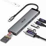 Acer USB C ハブ【8-in-1 / 10Gbps】USB ハブ Type-C タイプC 変換アダプタ USB-C 3.2 Gen2 ×2 (10Gbps高速転送) HDMI 4K@60Hz SD&マイクロSDカードリーダー USB-A 3.0 ×2 100W PD急速充電 acer ノートパソコン タブレット MacBook Pro/Air iPad Pro XPS 対応