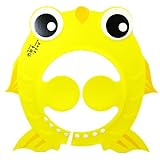 EOZY ベビー シャンプーハット シャワー防水帽 赤ちゃん用 耳のシールド付き 子供 キッズ洗髪 防水 サイズ調整可能 幼児用品 イエロー