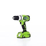 Greenworks 24-Volt Cordless 0.5-Inch Drill with 2 Batteries and Charger [並行輸入品]