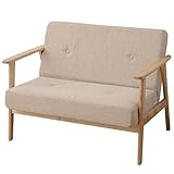 山善(YAMAZEN) ソファ 2人掛け 肘付き ポケットコイルソファ ベージュ SLS-106P(BE)