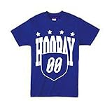 HOORAY(フーレイ) ダンス 衣装 ヒップホップ エンブレム Tシャツ L ブルー