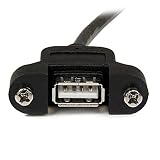 StarTech.com 61cm USB2.0パネルマウント型ケーブル パネルマウント用USB Aポート(メス) - USB Aポート(オス) USBPNLAFAM2