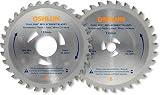 Oshlun DS-125G1 Replacement 2 Blade Set for the Original Omni Dual Saw with Triangular Driver Holes 