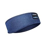 ePalZoneXP 睡眠用ヘッドホン、オーバーヘッド型ヘッドバンド、アイマスクヘッドホン、2026年 Bluetooth 5.4 ワイヤレス、ステレオイヤホン、横向き寝用 ミュージックヘッドバンド スポーツヘッドホン アウトドア用 (Blue)