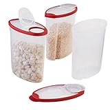 Rubbermaid Modular Cereal Container, Red, (1777197) by Rubbermaid