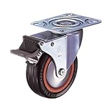 ハンマー　Ｍ型　自在ＳＰ付　ゴムＢ車　１２５ｍｍ　トータルロック 415M-RB125BAR01