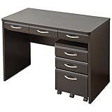 シンプルデスク&サイドチェスト FEDK2-1050 ダークブラウン