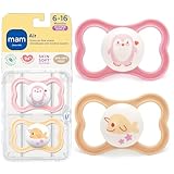 MAM AIR BPA FREE Orthodontic Silicone Pacifiers, 2-pk(Assorted colors) by MAM [並行輸入品]