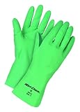 MCR Safety 5307E 7-Inch Nitri-Chem Seamless Nitrile Buna Rubber Economy Gloves with Straight Cuff, E