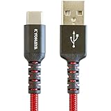 usb type cケーブル アンドロイド 充電ケーブル タイプc 急速 android 1m/1.5m 丈夫 ナイロン 防弾繊維 アラミド繊維 強靭 断線 しにくい スマホ 急速充電 データ転送 Android/Xperia 5/Galaxy S10/HUAWEI P30/AQUOS zero2/Google Pixel 4/ZenFone 6/MOTO G7/ 各種対応 KYOHAYA CONNECT GEAR TOUGH-5C RT5M100CRD (1.0m, レッド)