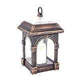 RaiFu ブラケットライト 屋外 ソーラー 駆動 防水 シミュレーション スイング キャンドルライト ナイトランプ 装飾 アンティークブラス