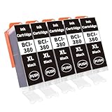 Canon用 キャノン 互換 インク BCI-380XL Canon用 インク 380 PGBK ブラック ５本セット対応機種:PIXUS TS6130 TS6230 TS6330 TS7430 TS7330 TR7530 TR8530 TR8630 TR9530 TR703 TS8130 TS8230 TS8330 TS8430【大容量/残量表示/個包装】, BCI-380381