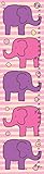 Green Leaf Art Growth Chart, Pink and Purple Elephants by Green Leaf Art