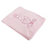 赤ちゃん・ベビー用 かわいいどうぶつのデザイン I Love Mummy/Daddy フリースブランケット あったかフリース毛布 (85cm x 70cm) (ピンク)