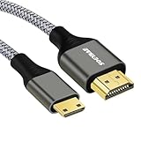 SOEYBAE Mini HDMI to HDMIケーブル 5M,4K 60Hz Ultra HD 3D対応 18Gbps 双方向伝送 hdmi ミニhdmi 変換ケーブル