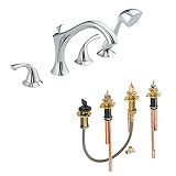 Delta KRTDAD-DH-T4792-CH Addison Roman Tub Filler Kit Deck-Mount, Chrome Chrome [並行輸入品]