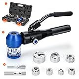 IBOSAD アルミニウム合金油圧ノックアウトホールパンチドライバーキット 1/2~2インチ 電気コンジットホールカッターセット KOツールキット メタルシートパンチャー (TPA-8-NEW)