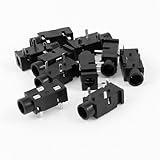 uxcell PCB実装　3ピン　3.5mm　ステレオ電源ジャックソケット　オーディオ　ビデオコネクタ　10個