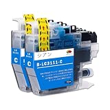LC3111-C シアン 2本セット Brother互換インクカートリッジ 互換品 ブラザー用 互換インク 純正品併用 LC3111 大容量 残量表示機能付 ICチップ対応 MFC-J738DN/DWN J998DN/DWN DCP-J572N/J577N/J582N/J973N/J978N/J982N MFC-J893N/J898N/J903N/J987N