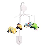 amzmonnsuta　新生児　安全な　コットン製　ぬいぐるみベビーベッドベル　赤ちゃん知育玩具音楽回転　ベッドでぶら下げオルゴール　ベッドサイドガラガラ