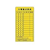 KU98355 電気関係標識 分電盤点検表 PPステッカー 200×100 5枚組