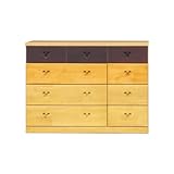 ディズニー家具クラシックシリーズDisneyモダンミッキー120cm幅4段(ナチュラルブラウン)