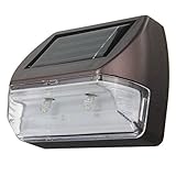 amzmonnsuta 0.2W壁掛けソーラーパワーLED 2フェンスライトガーデン風景防水壁ランプ