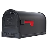 Gibraltar Arlington Large Capacity Galvanized Steel Textured Black, Post-Mount Mailbox, AR15B000 [並行