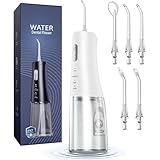 LI&NE 口腔洗浄機 ジェットウォッシャー 4水流モード 替えノズル4本 USB充電 IPX7防水 310ML ホワイト