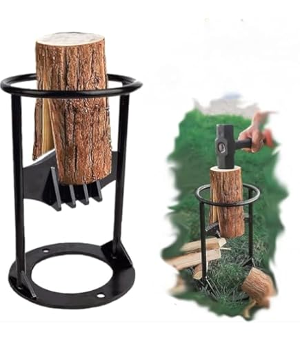 Amazon | 薪割り台 ハンマー付き キンドリングクラッカー 薪割り