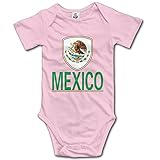 赤ちゃん&ベビー服 メキシコ Mexico 国章 国旗 半袖ロンパース 夏 女の子 男の子 18 Months ピンク