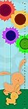 Green Leaf Art Growth Chart, Rabbits and Flowers [並行輸入品]