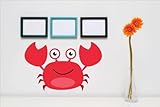 トップ販売デカール – 価格Reduced : Crab Water Ocean Sea動物画像子供男の子女の子ベッドルームバスルームリビングルームアート壁画 – サイズ：12インチx 24インチ –
