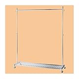 インテリア 家具 便利 おしゃれ 頑丈ハンガーラック 【3： シングル/幅150cm】 スチールパイプ キャスター付き 〔ワードローブ/クローゼット〕