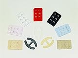 ２段７色７枚 ＋ ブラクリップ３色３枚セット ブラジャー延長ホック マタニティ ブラホック わき肉スッキリ