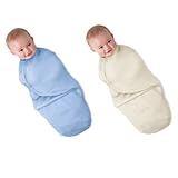 Kiddopotamus by Summer Infant SwaddleMe Microfleece - Blue/Ivory (Small/Medium) by Summer Infant