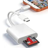 SDカードリーダー 【2 in 1 Type-C & i-Phone SD/TF変換アダプタ】sdカード タイプc リーダー type-c カードリーダー USB 3.0 OTG機能 2in1 SD/TFカード 写真/ビデオ/ファイル i-Phone17/Macbook/Android/USB Cなど機器に適用