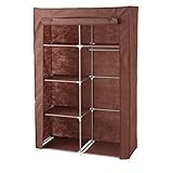 カバー付き ハンガーラック 幅105 (ブラウン)