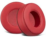 SOULWIT イヤーパッド イヤークッション 交換用パッド for Skullcandy Hesh & Hesh 2 Wireless Over-Ear ヘッドセット用 ヘッドホンパッド 互換性 パッド ソフトプロテインレザー 高密度フォーム (レッド)