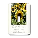 3dRose LLC lsp_23705_1 Sunflower Seeds of Joy Single Toggle Switch