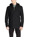Buffalo by David Bitton Men's Big Hooded Wool Jacket with Bib Black 2X [並行輸入品]