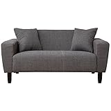 クッション2個付き2人掛けファブリックソファグレーSKT-0029 【北海道・沖縄・東北・離島は別途送料】 代引不可 ポイント10倍