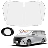 【ハンドル日よけカバー付き】Mozan トヨタ 新型 アルファード ヴェルファイア 40系 サンシェード フロントガラス用 ALPHARD VELLFIRE 40 令和5年-現行 車用サンシェード UVカット 日よけ 日差しカット 遮光 断熱 折り畳み式 ハンドルサンシェー 収納袋付き ハニカム設計 インテリア 取付簡単 暑さ対策 内装パーツ メーカー直営