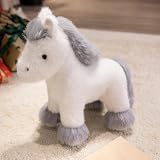 ぬいぐるみ 抱き枕 リアル うま 馬 ふわふわ ウマ 腰当クッション リアル ぬいぐるみ プレゼント 30cm かわいい ホワイト 動物