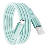 SLuB Micro USB ケーブル【3M】Type A to マイクロタイプB 2A急速充電 USB2.0データ転送 シリコン素材 断線防止 Android 充電コード Type-B PS4 コントローラー充電器 Xperia X/Galaxy S7/Kindle/モバイルバッテリー/加湿器等の各種Micro Type B機器対応 ブラック