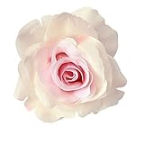 人工ローズフラワーヘッド – TOOGOO ( R ) 25 pcs DIY人工ローズフラワーヘッドシルク装飾花背景ホテル壁装飾DIY道路LEDウェディングブーケ、ホワイト 081159A2