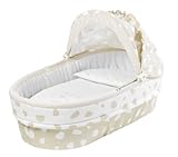 Petit Praia 80 x 36 x 23 cm Linned Carrycot Patch Arena With Top by Petit Praia