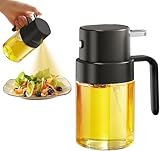 YARRAMATE (ヤラメイト) オイルスプレー 料理用 7.2オンス/200ml プレミアムオイルスプレーボトル キッチン用 食品グレードのオリーブオイルスプレー ポータブルオイルミスター エアフライヤー キッチン アウトドア BBQ キャンプ用 (ブラック)