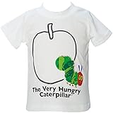 2017年 夏物 はらぺこあおむし 天竺 りんご柄 半袖Ｔシャツ THE WORLD OF ERIC CARLE オフホワイト◇80cm